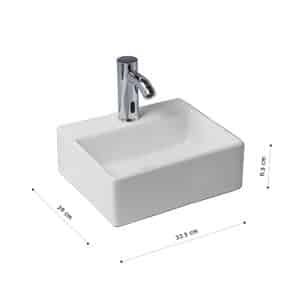 Econokit Luft Z paquete lavabo empotrable a muro llave de sensor y desagües - Imagen 3