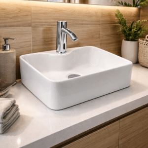 Econokit Fidem Z paquete lavabo con llave de sensor y desagües - Imagen 1