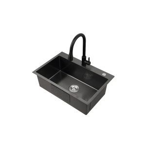 Econokit One NN Paquete Tarja negra fregadero llave negra cocina contra y céspol - Imagen 7