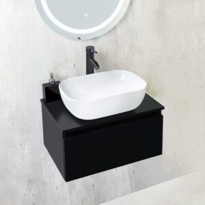 Negro / Lavabo ovalado