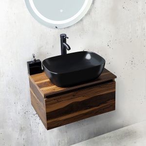 Mueble moderno para baño Astra lavabo negro listo para instalar 3 colores