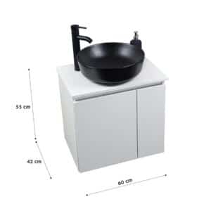 Mueble moderno para baño Bliss Svart N listo para instalar - Imagen 5