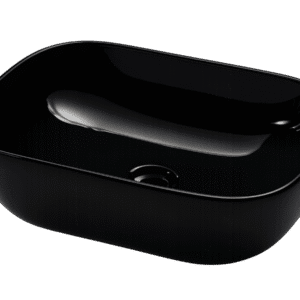 Econokit Vonia CC Paquete Lavabo ovalin negro llave cromo cascada contra y céspo - Imagen 4