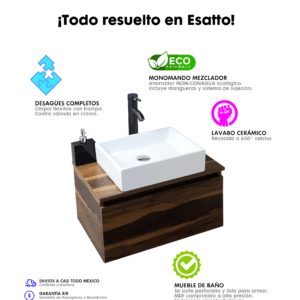Mueble moderno para baño Astra listo para instalar 3 colores - Imagen 5