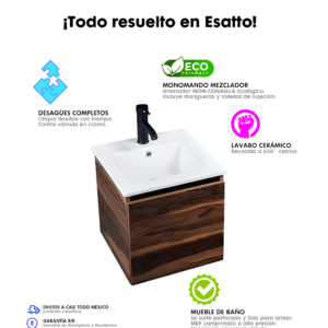 Mueble moderno para baño Asal listo para instalar 3 colores - Imagen 12