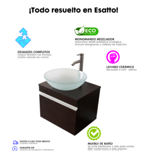 MUEBLE PARA BAÑO MODERNO DBTA DROP SATIN 2 - Imagen 8