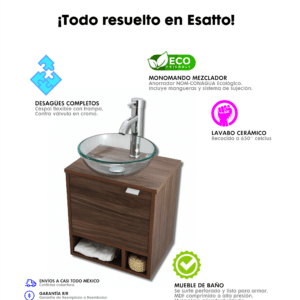 MUEBLE PARA BAÑO MODERNO DCNB DROP MINI - Imagen 8
