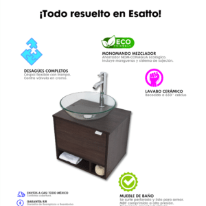 MUEBLE PARA BAÑO MODERNO DCTA DROP 5 PLUS - Imagen 8