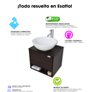 MUEBLE PARA BAÑO MODERNO DCTA GLOBUS 2 - Imagen 8