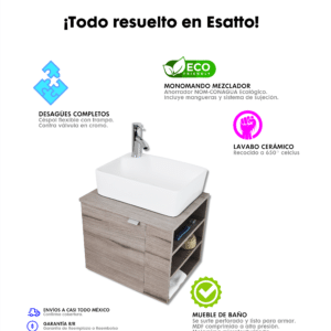 MUEBLE PARA BAÑO MODERNO DTUA ALFA PLUS - Imagen 8