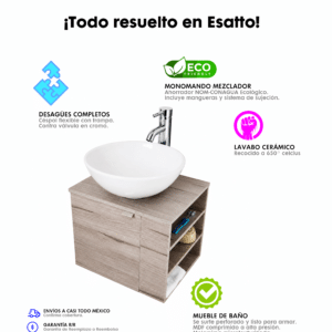 MUEBLE PARA BAÑO MODERNO DTUA GLOBUS 2 - Imagen 8