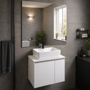 Mueble moderno para baño Bliss Fidem N listo para instalar (incluye lavabo, llave y desagües)