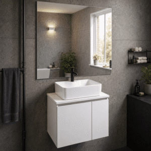 Mueble moderno para baño Bliss Fidem N listo para instalar (incluye lavabo, llave y desagües)