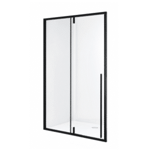 Cancel para baño recto abatible negro mate 100 a 130 x h185 cms CA-013N ~ CA-019N - Imagen 4