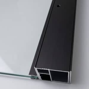 Mampara fija para baño 90 x h185 cms CA-030N (cristal templado 5mm, negro mate) - Imagen 4