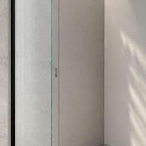 Mampara fija para baño 90 x h185 cms CA-030N (cristal templado 5mm, negro mate) - Imagen 3
