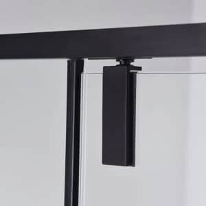 Cancel para baño recto abatible negro mate 100 a 130 x h185 cms CA-013N ~ CA-019N - Imagen 7