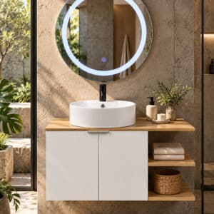 Mueble moderno para baño Cent N listo para instalar (incluye lavabo, llave y desagües) - Imagen 4