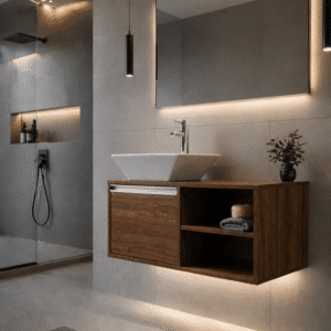 Mueble para baño moderno DDNC Maya ambientado